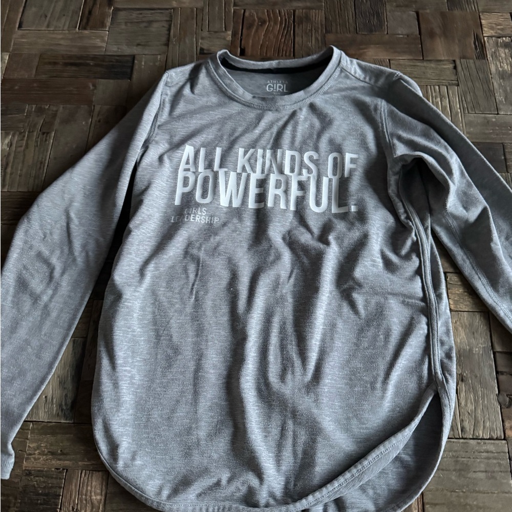 Athleta Gray Long Sleeve Tee